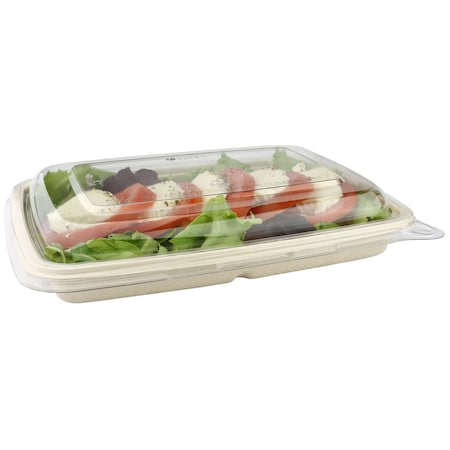 Lids, To-Go Containers, Fits Abena Eco Products #133211 & #133212 Rectangular Trays